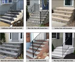 The handrails are one piece, all welded construction allowing them to be installed by one person in . Steps Flagg Palmer Precast