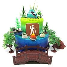 Pick the element you want to create, and let's get started. Outdoor Camping Hiking Recreational Themed Birthday Cake Topper Set With Themed Decorative Accessories Buy Online In Aruba At Desertcart Productid 168983430