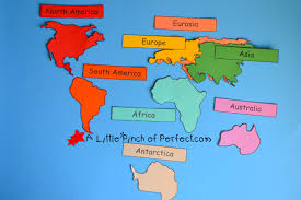 Preschool activities for early childhood education that encourage the gross motor development game: World Map Geography Activities For Kids Free Printable