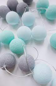 Tmn X Cotton Ball Lights Mint Grey Cotton Ball Lights Ball Lights Grey Bedroom With Pop Of Color