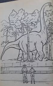 In the lost world, a mamenchisaurus was going to be featured in the in the stegosaurus attack scene. Vintage Dinosaur Art Jurassic Park A Coloring Book Love In The Time Of Chasmosaurs