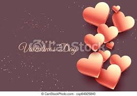 Beautiful logo design collection for branding logo and coporate identity. 3d Rose Gold Hearts Valentine Day Background Canstock