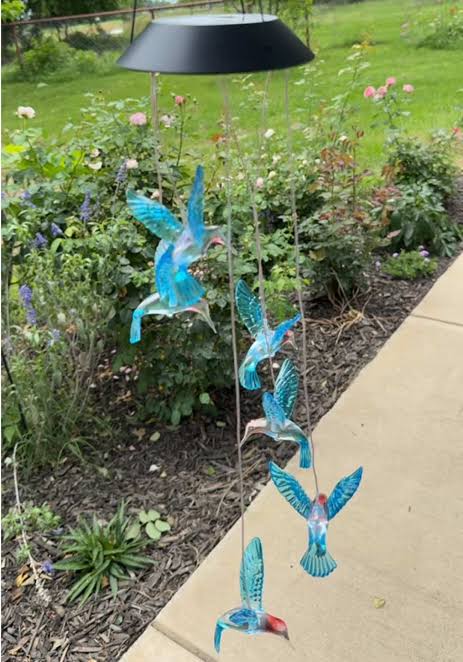 Colibrí solares para jardín: luces solares nocturnas espectaculares