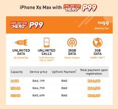 None of these telcos offer anything close to unlimited data, but the closest thing you can get is u mobile's i90. Save Myr1 350 On The Iphone Xs With U Mobile