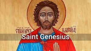 Saint francis de sales patron saint of writers and journalists. St Genesius Saints Angels Catholic Online