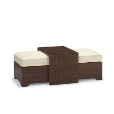 Palermo Coffee Table With Nesting Ottomans Frontgate Ottoman Coffee Table Ottoman Cushion