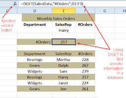 How To Use Excel S Dget Function To Summarize Large Tables Of Data Excel E Learning Ms Office Software