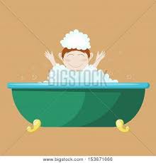 Vector Illustration Vector Photo Free Trial Bigstock Cartoon boy bathing vector | free vector graphic download. bigstock