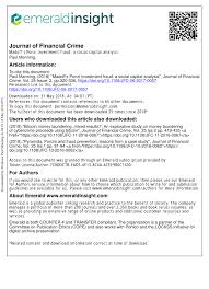 Bernie madoff masterminded one of the biggest investment fraud in u.s. Pdf Madoff S Ponzi Investment Fraud A Social Capital Analysis