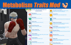 Create your characters, control their lives, build their houses, place them in new relationships and do mu. Sims 4 Metabolism Traits Mod V3 Best Sims Mods