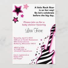 Rock Star Girl Guitar Baby Shower Invitations Zazzle Com Rock N Roll Baby Shower Invitations Rock Star Baby Shower Invitations Rock Baby Showers