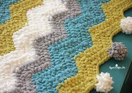 Bernat Blanket Stripes Crochet Chevron Blanket Repeat Crafter Me