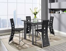 Echo 5 Piece Two Tier Counter Height Table And 4 Chairs 399 00 Table 42 X 42 X 36 H Chair 16 5 X 16 5 X 52 3 H Dining Room Set Dining Room
