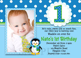 Printable Birthday Card For Baby Boy Winter Penguin Birthday Invitation Penguin 1st Birthday Party In First Birthday Invitation Cards Birthday Invitation Card Template 1st Birthday Invitations Boy
