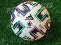 The logos on the adidas euro 2020 ball, uniforia, are black. Em 2020 Fotos Vom Em Ball Uniforia Von Adidas Aufgetaucht