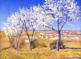 The flowering almond, a stunningly beautiful ornamental shrub to small tree, is originally native to china but has become immensely popular they also make an excellent bonsai specimen. Flowering Almond Trees Cailhau Artwork By Achille Lauge Oil Painting Art Prints On Canvas For Sale Paintingstar Com Art Online Store