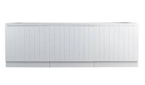 A bath panel not only helps to ensure that the bath looks complete, it is practical in that it helps to conceal unsightly pipework and fittings. Buy Pjh Tongue And Groove Bath Panel White Bath Panels Argos
