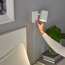 Nymane Wall Reading Lamp With Led Bulb White Ikea In 2020 Reading Lamp Lamp Led Bulb