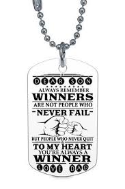 Best Birthday Gift For My Son Beautiful To My Son Necklace From Dad Best Gift For Birthday Graduation Military Wedding Son Gifts Son G Father Son Gifts Ideas Father Son Gifts Son Gift
