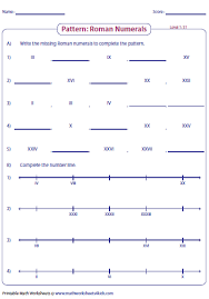 Write The Missing Roman Numerals To Complete The Pattern Roman Numerals Home Schooling Number Sense