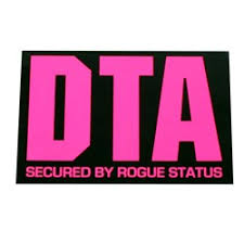 Dta Rogue Status Brand Logo Sticker In Fuschia Black