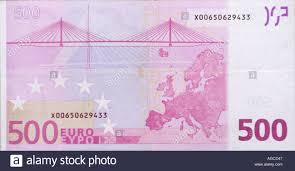 Die ezb schafft den 500 euro. 500 Euro Schein Ruckseite Stockfotografie Alamy