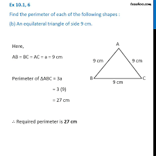 Given the ratio of the sides of a triangle and the perimeter of the triangle, we can. Ex 10 1 6 Find Perimeter Of Each Of The Shapes A A Triangle