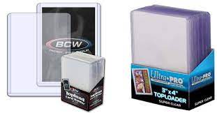 Hard card sleeves loader trading card holder clear protective sleeves holder for baseball card, sports cards, trading card, game card 3 x 4 inch (100 pieces) 2.6 out of 5 stars 7 $19.99 $ 19. Guide To Bcw And Ultra Pro Trading Card Toploaders Cardzreview