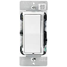 leviton decora 600 watt single pole 3 way universal rocker slide dimmer white light almond