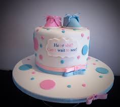 For when you want to reveal your baby's gender through a your baby's gender is wasps! Gender Reveal Cake Gender Reveal Cake Baby Reveal Cakes Cake