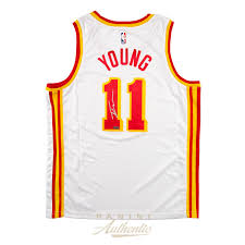 The most common trae young jersey material is ceramic. Trae Young Autographed Atlanta Hawks 2020 21 Nike White Swingman Jersey Open Edition Item