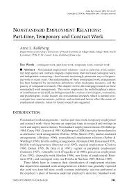 It is common practice for employers to hire employees under fixed term contracts in malaysia. Pdf Nonstandard Employment Relations Part Time Temporary And Contract Work