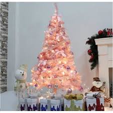 À vendre, sapin de noël artificiel de 1m avec quelques boules et crèche (et lampes à contrôler). Sapin De Noel Artificiel Flocage H 90 Cm Rose Avec Pieds Set Decoratif Cdiscount Maison