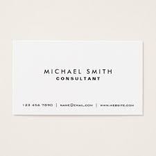 One simple business card, is a digital business card that uses nfc and qr code to put your info into your client's phone, it also links them. Professional Plain White Elegant Modern Simple Business Card Zazzle Com Modern Business Cards Printing Business Cards Minimalist Business Cards