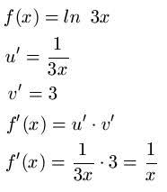 Äußere funktion ist x 2, quadriert also x (wobei x für die innere funktion, also x + 1 steht). Ableitung Von Ln X