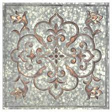 12x12 Metal Embossed Medallion Metal Wall Art Unique Home Accessories Rustic Kitchen Design