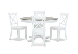 Dion parquet round dining table. White Marseille 5 Piece Dining Suite With Clouds Dining Chairs Amart Furniture