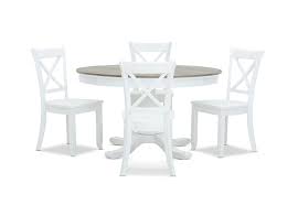 Dion parquet round dining table. White Marseille 5 Piece Dining Suite With Clouds Dining Chairs Amart Furniture