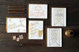 May this be the beginning of a great and happy marriage! Wedding Congratulations Cards From 9th Letter Press