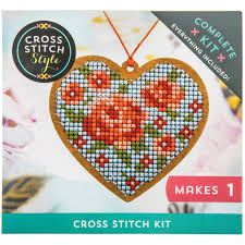 Happy easter cross stitch pattern set modern easter sunday, rabbit cross stitch, bunny cross stitch. Heart Ornament Cross Stitch Kit Hobby Lobby 1621176