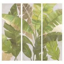 Triptychon Bild Bedruckt Mit Laubmotiv 90x90 Maisons Du Monde Pintura De Amapolas Murales Pinturas