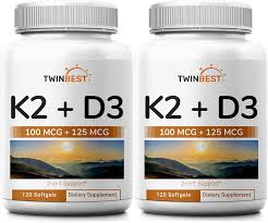 Supplementing vitamin d3 and k2 comes with all the benefits of vitamin d and vitamin k, but also some unique health benefits that are only unlocked maybe that's why most vitamin d supplements are specifically d3 supplements. Buy Twinbest Vitamin D3 Plus K2 5000iu Twin Pack 240 Softgels Premium Vitamin D3k2 Supplement Promote Immune System Function And Joint Health Online In Indonesia B08w6bbx3z