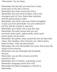 Joy Harjo Remember Profound Quotes Words Cool Words