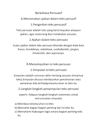 Yang terhormat bapak anas akhmadi m.pd selaku dosen pembimbing. Ceramah Singkat Berbahasa Persuasif