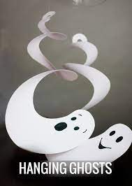Halloween Hanging Ghosts Home Pars Caeli Halloween Hanging Ghost Halloween Crafts For Kids Diy Halloween Decorations