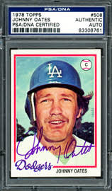 Sandy Vance Autographed 1971 Topps Card #34 Los Angeles Dodgers "To Alex"  PSA/DNA #26772600