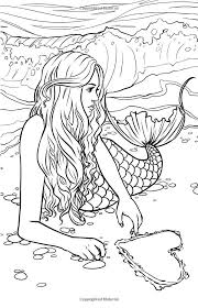 Artist Selina Fenech Fantasy Myth Mythical Mystical Legend Elf Elves Dragon Dragons Fairy Fae Win Mermaid Coloring Book Mermaid Coloring Pages Mermaid Coloring