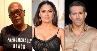 Salma hayek has started 2021 with a splash. Salma Hayek Reveals The Compromising Position Stunt She Declined Having Ryan Reynolds Head Falling On Her Bu T Smashing Her Face Into Samuel Jackson S Crot H