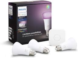 Philips 455295 hue white a19 single led bulb, works with. Philips Hue White Color Ambiance Starter Set 3x E27 Led Bt Bridge Weiss 929002216899 Amazon De Kuche Haushalt