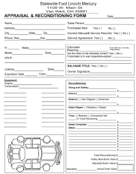 Custom car appraisal in southern oregon auto appraisal network. Car Appraisal Forms Word Excel Fomats